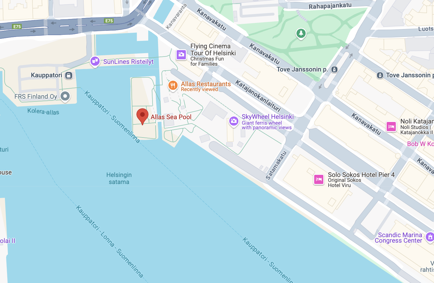 Helsinki restaurant location