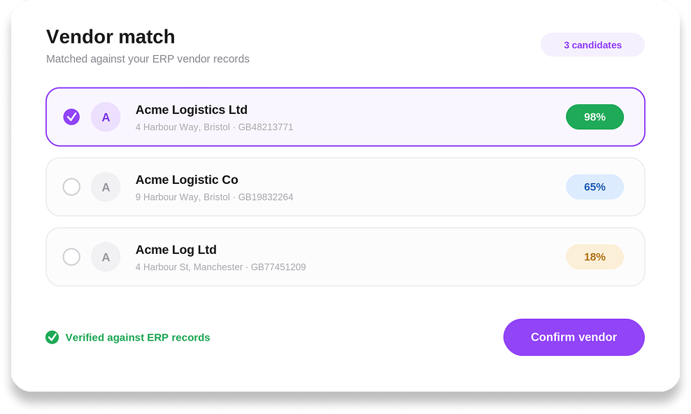 Xelix Capture Invoice validation